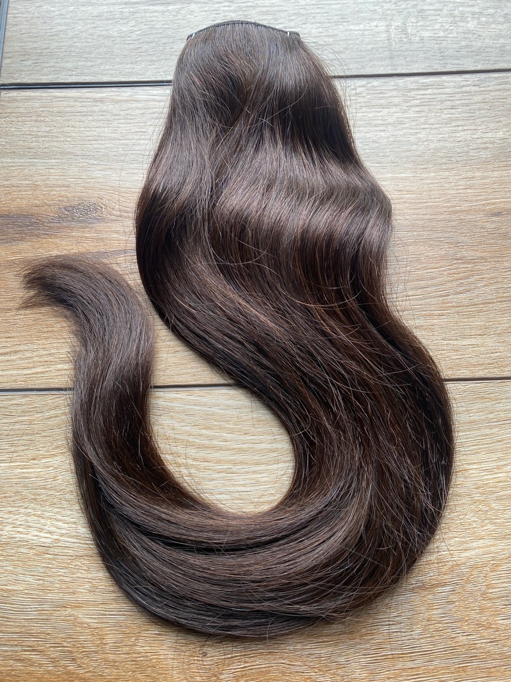 Dark Brown 20" Invisible Fish Line Extensions #2 100g Human Hair
